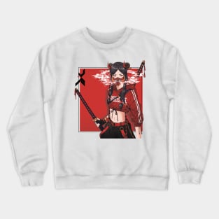 Japanese Samurai Girl Crewneck Sweatshirt